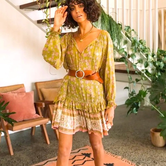 Spell & The Gypsy Collective Dahlia Tunic Floral Print Dress Size Medium - Picture 3 of 14